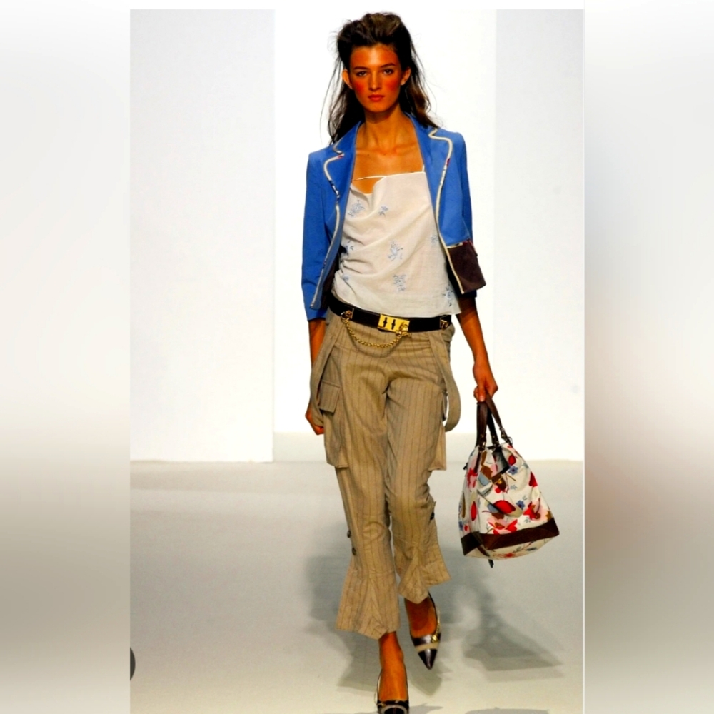 Marni Beige Pants With Suspenders SZ 44 US 10
